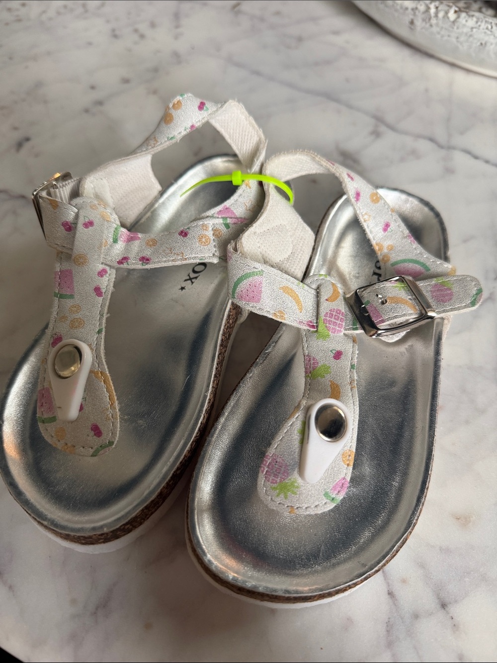 NWOT Sprox Toddler Fruit Design Girls Sandals Size 12